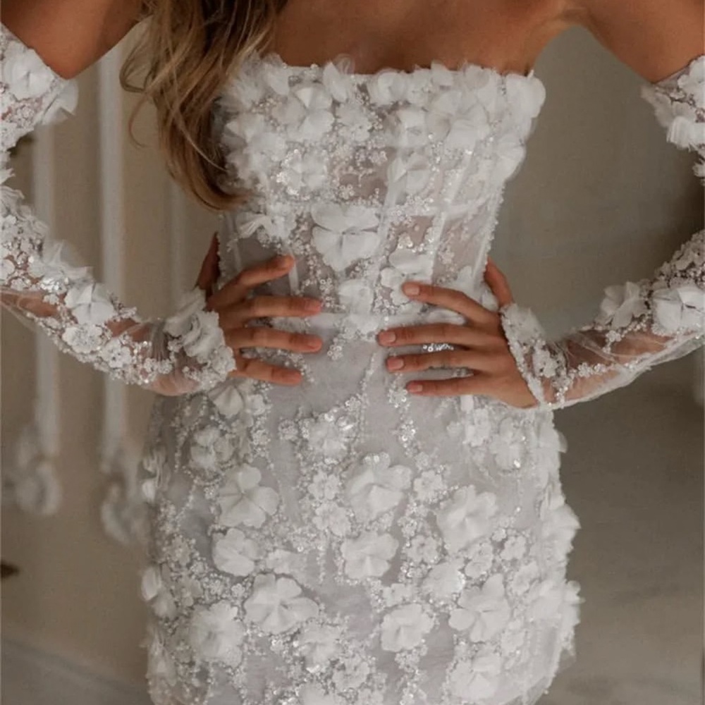 White Floral Women's Dress